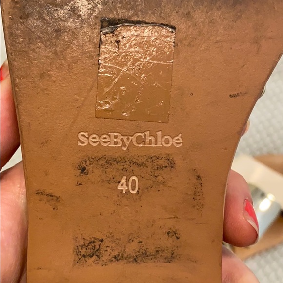 See by Chloe sandals gold leather size 40 (9.5?) - Picture 2 of 3